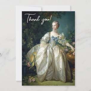 Cartão De Agradecimento Parabéns da Madame Bergeret 1766 Boucher