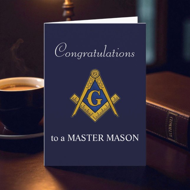 Cartão De Agradecimento Parabéns Freemason Masonic Master Mason (Criador carregado)