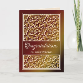 Cartão De Agradecimento Parabéns Judaicos Damask Brown Card