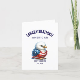 Cartão De Agradecimento Parabéns pela Cidadania Americana Carta Americana