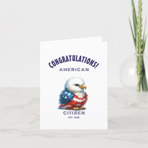 Cartão De Agradecimento Parabéns pela Cidadania Americana Carta Americana