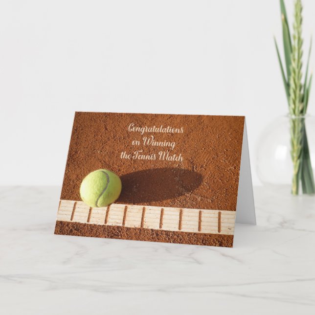 Cartão De Agradecimento Parabéns pela placa Win de correspondência de Têni (Frente)