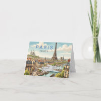 Paris França Viagem Arte Vintage | Personalizar