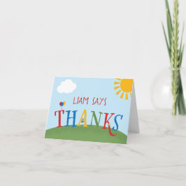 Cartão De Agradecimento Park Festa de aniversário Obrigado | Partido de Pl