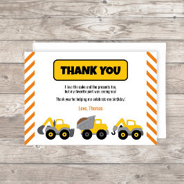 Cartão De Agradecimento Partido do Caminhão de Construção