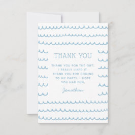 Cartão De Agradecimento Partido do Oceano Costeiro | Aniversário de crianç