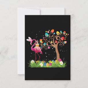 Cartão De Agradecimento Páscoa Bunny Flamingo 2021 Amantes Flamingo Cuj