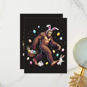 Cartão De Agradecimento Páscoa do Pé Grande Dia Engraçado Sasquatch