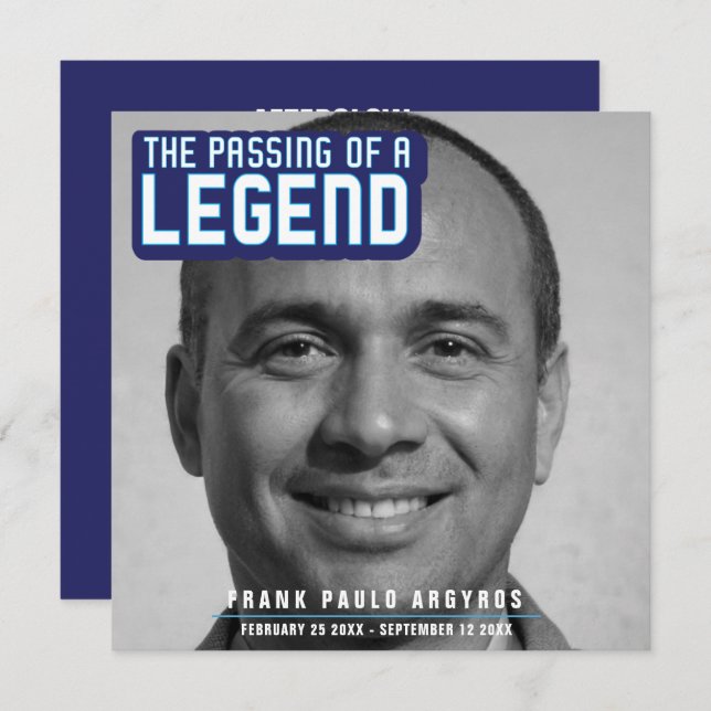 Cartão De Agradecimento Passagem funerária de uma lenda, moderna carta poe (Frente/Verso)