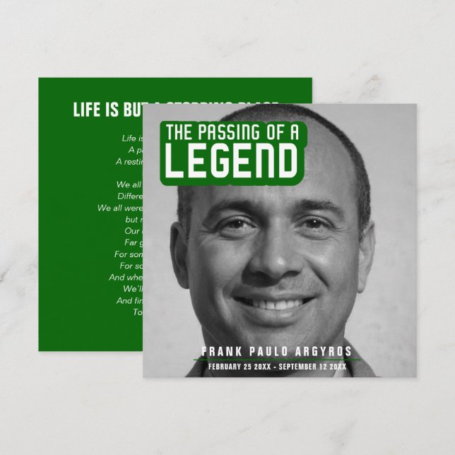 Cartão De Agradecimento Passagem funerária de uma lenda, moderna carta ver (Frente/Verso)