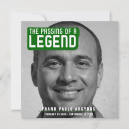 Cartão De Agradecimento Passagem funerária de uma lenda, moderna carta ver