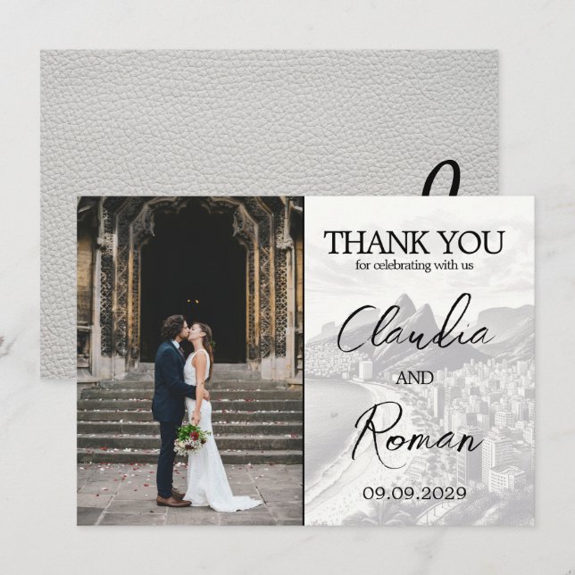 Cartão De Agradecimento Passaporte Branco Brasil (Frente/Verso)