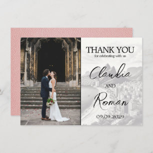 Cartão De Agradecimento Passaporte Rosa Brasil