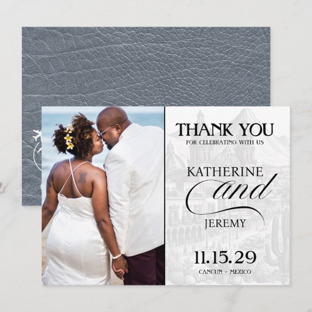 Cartão De Agradecimento Passaporte Silver Mexico (Frente/Verso)