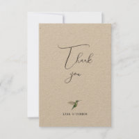 Pássaro Hummingbird Personalizado Obrigado