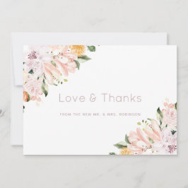 Cartão De Agradecimento Pastel Floral