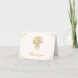 Cartão De Agradecimento Pastel Floral Bridal Shower – Japanese