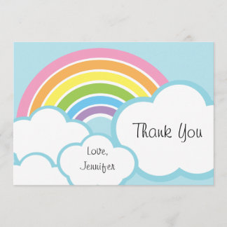 Cartão De Agradecimento Pastel Happy Little Rainbow