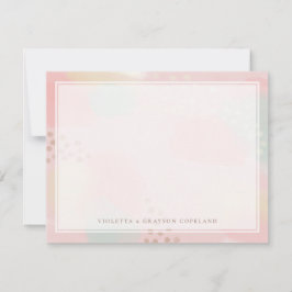 Cartão De Agradecimento Pastel Pink Abstrato Arte Obrigado