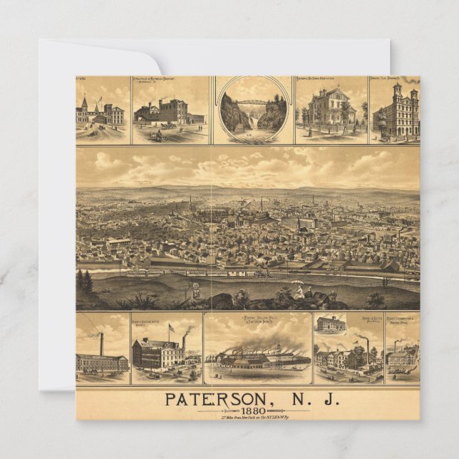 Cartão De Agradecimento Paterson New Jersey Railroad Natural Landmarks (Frente)