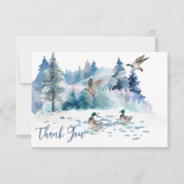 Cartão De Agradecimento Patos Florestais Natureza