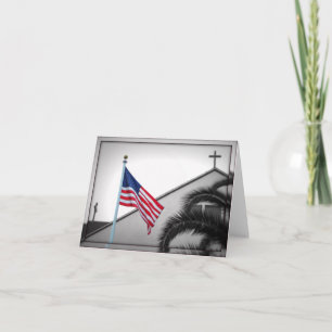 Cartão De Agradecimento Patriotic American Flag Note Card