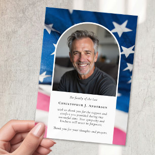 Cartão De Agradecimento Patriótica Simpatia Patriótica Militar dos EUA Fot