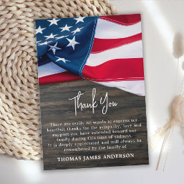 Cartão De Agradecimento Patriótica Sinalizador Simpatia Militar Veterana F