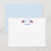 Patriótico Vermelho Branco E Azul Três Letras Mono