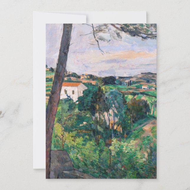 Cartão De Agradecimento Paul Cezanne - Pine tree em Estaque (Frente)