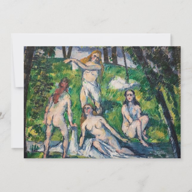 Cartão De Agradecimento Paul Cezanne - Quatro Bathers (Frente)