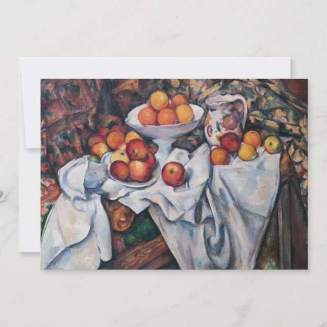 Cartão De Agradecimento Paul Cezanne - Vida Estática, Maçãs e Laranjas (Frente)