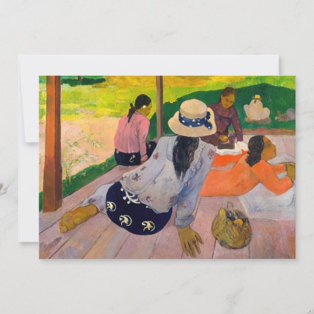 Cartão De Agradecimento Paul Gauguin - A Siesta (Frente)