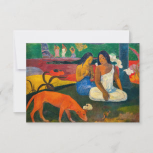 Cartão De Agradecimento Paul Gauguin - Arearea / O Cão Vermelho