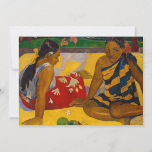 Cartão De Agradecimento Paul Gauguin - Parau Api / O Que Há de Novo?