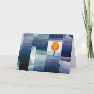 Cartão De Agradecimento Paul Klee Abstrato Tree Blue Painting