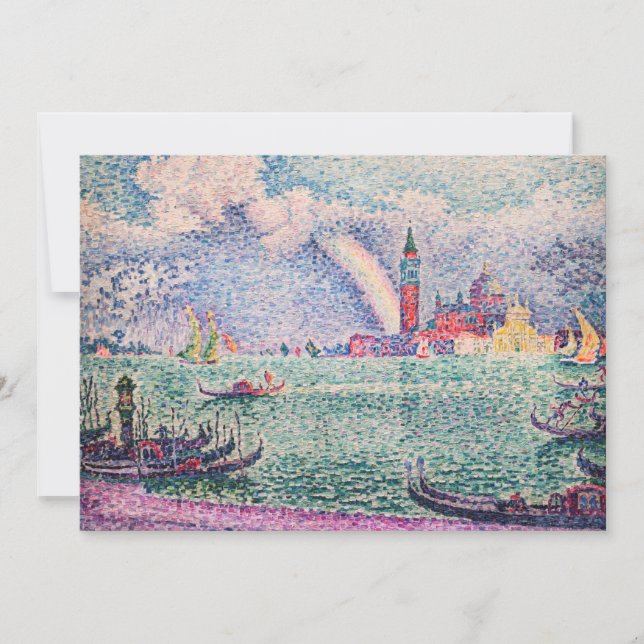 Cartão De Agradecimento Paul Signac - Arco-Íris, Veneza (Frente)