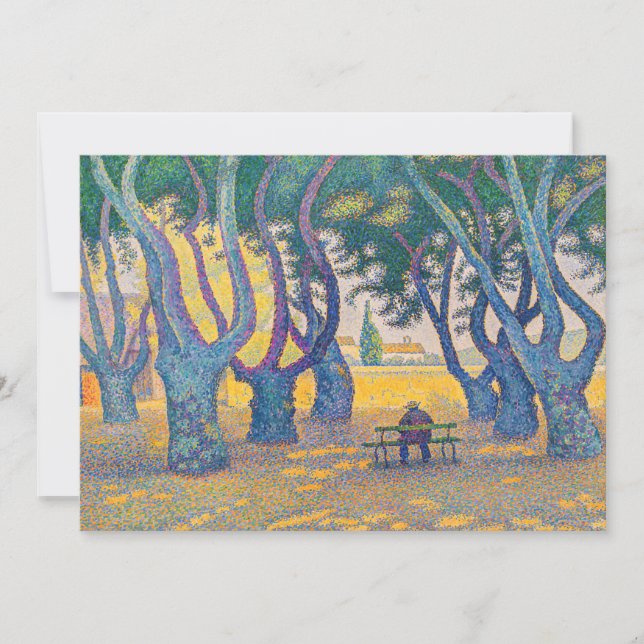 Cartão De Agradecimento Paul Signac - Place des Lices, Santo-Tropez (Frente)