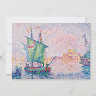 Cartão De Agradecimento Paul Signac - Veneza, A Nuvem Rosa