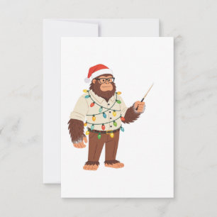 Cartão De Agradecimento Pé Grande Sasquatch Enfermeira Natal Enfermagem