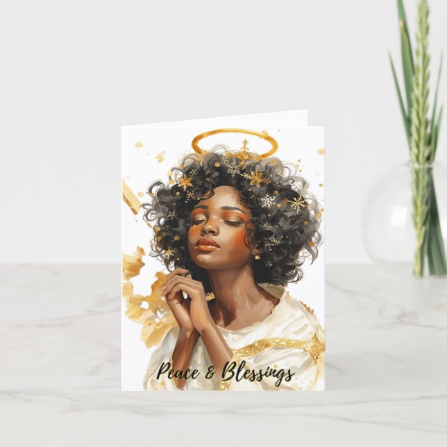 Cartão De Agradecimento Peace Angel Card by Alicia McDaniel Fine Art (Frente)