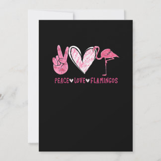 Cartão De Agradecimento Peace Love Flamingo | Flamingo Lover
