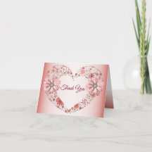 Peach Floral Heart Modern 
