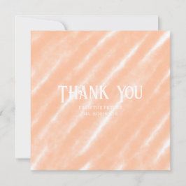 Cartão De Agradecimento Peach Fuzz Color Watercolor Abstrato Patterno