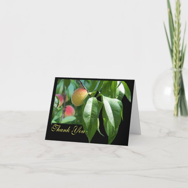 Cartão De Agradecimento Peach Tree Obrigado (Frente)