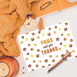 Cartão De Agradecimento Peças de recorte e impressões de pata de Obrigados