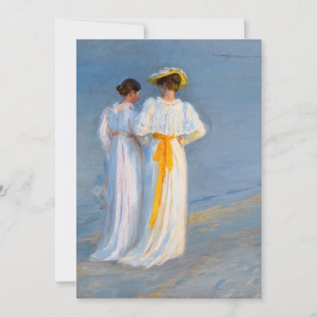 Cartão De Agradecimento Peder Severin Kroyer - Anna Ancher & Marie Kroyer (Frente)