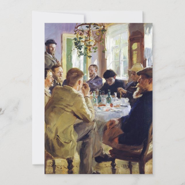 Cartão De Agradecimento Peder Severin Kroyer - Hora do almoço (Frente)