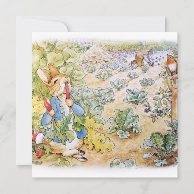 Cartão De Agradecimento Pedro o Coelho   (Frente)