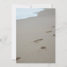 Cartão De Agradecimento Pegadas em uma praia branca em Moçambique